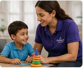 Therapist with child